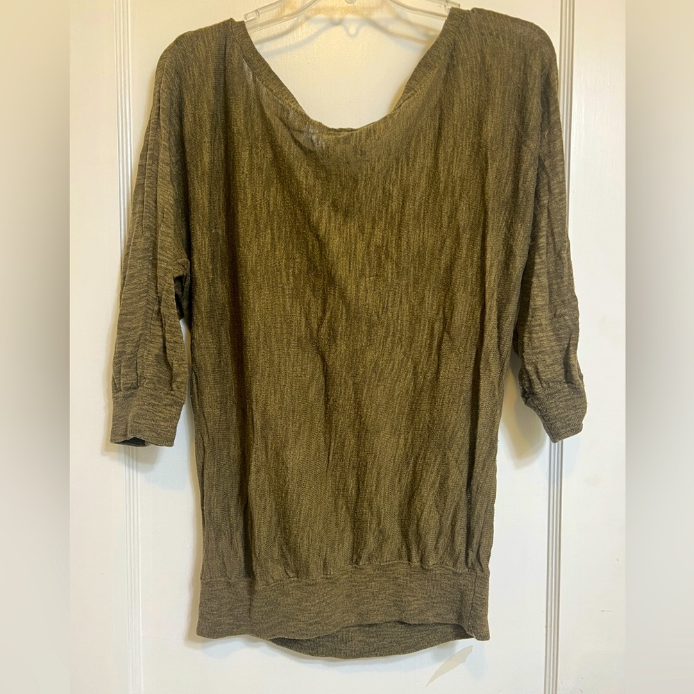 Express olive green marled oversized sweater, size small-medium